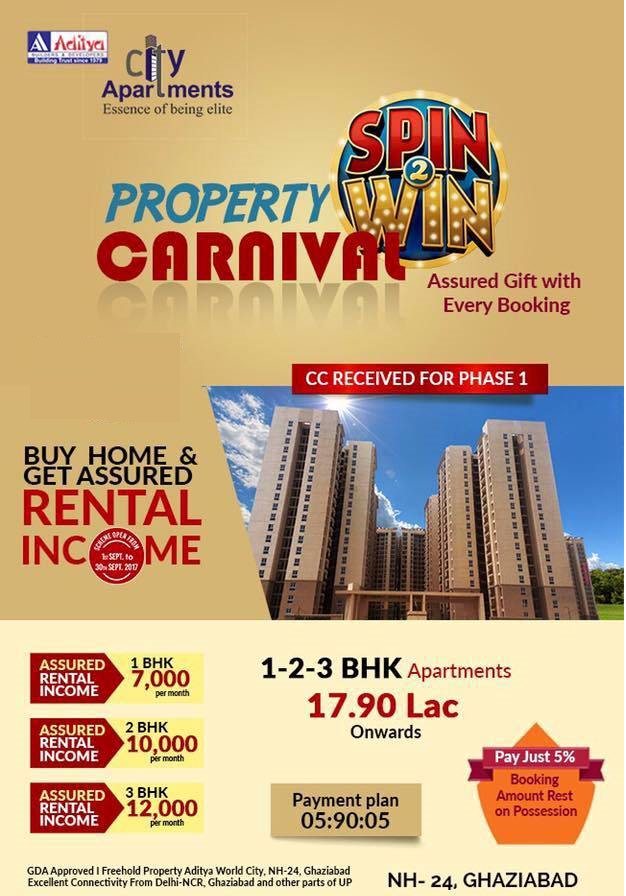Spin to win property carnival at Aditya City Apartments in Ghaziabad